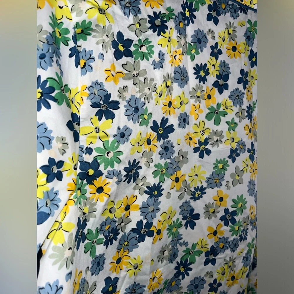 Kate Spade size XS new with tags floral print long sleeve button up pajama top - Picture 9 of 10